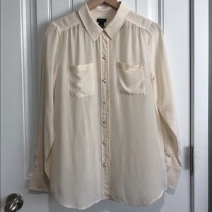Cream silk blouse